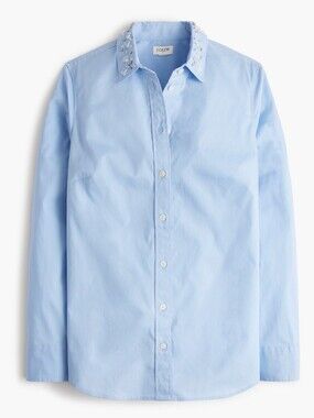 J. Crew Factory NWT Jewel Collar Button Up